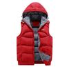 Мужская куртка без рукавов Veste Homme, зимняя мода, повседневные пальто, мужское хлопковое пальто с капюшоном и подкладкой