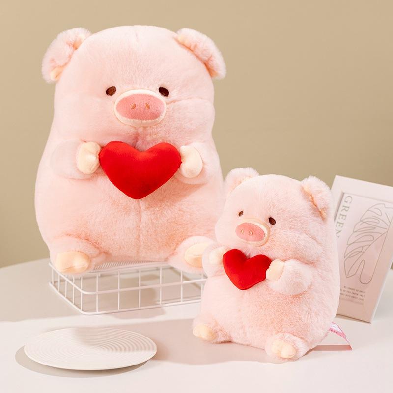 Girl Heart Cute Love Pig Doll Plush Toy Heart Pig Doll Children Accompany Soothing Doll