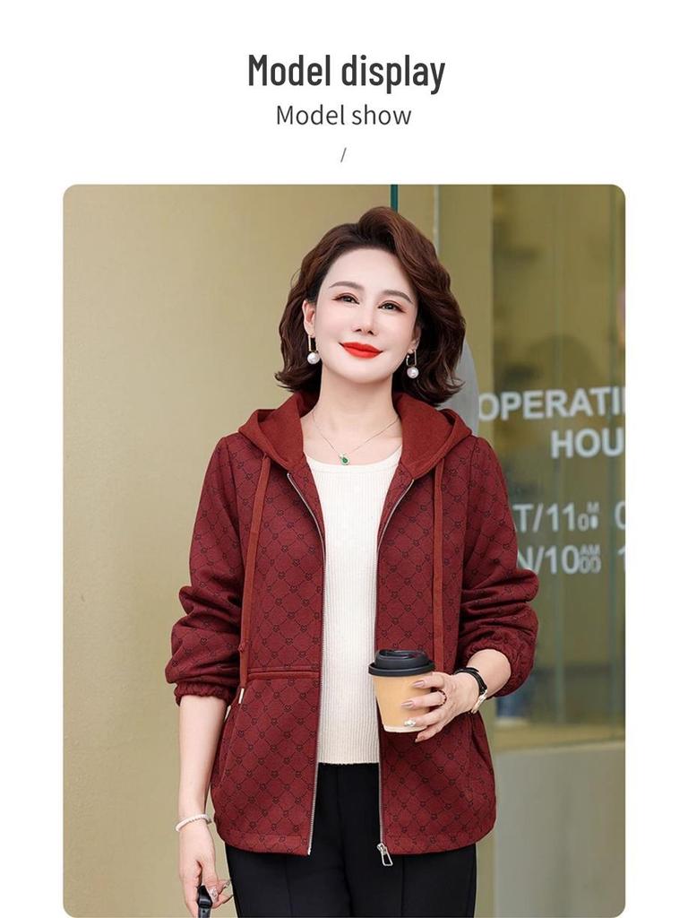 Mom's 2025 Fashionable Windbreaker: Stylish Spring/Autumn Outerwear for Middle-Aged Women In Their 40s and 50s