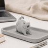 2 шт. Статуэтки зевающих кошек, 3D-печатные фигурки зевающих толстых кошек, Милые скульптуры кошек, Домашний настольный декор, Подарок для любителей кошек