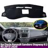Для Dacia Renault Sandero Stepway II 2 RS 2013- Противоскользящий чехол на приборную панель Защитная накладка Автоаксессуары Коврик-солнцезащита