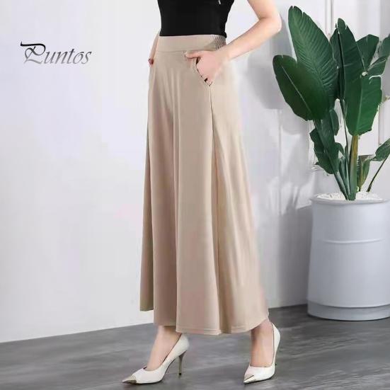 Женские брюки-костюмы, эластичные, с высокой талией, широкие, длинные брюки с карманами, однотонные, повседневные брюки для повседневной носки