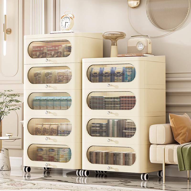Nordic Style Plastic Storage Cabinet for Living Room or Bedroom