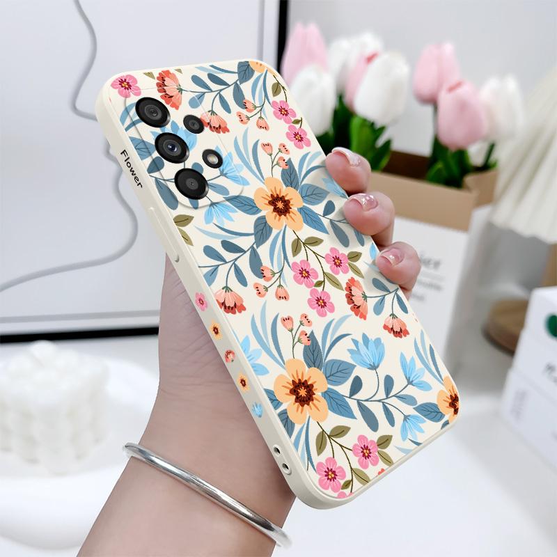 Сверкающий Цветочный Чехол Для Samsung Galaxy A73 A53 A33 A23 A13 A72 A52 A52S A32 A22 A12 A71 A51 A31 A21S 4G 5G Чехол