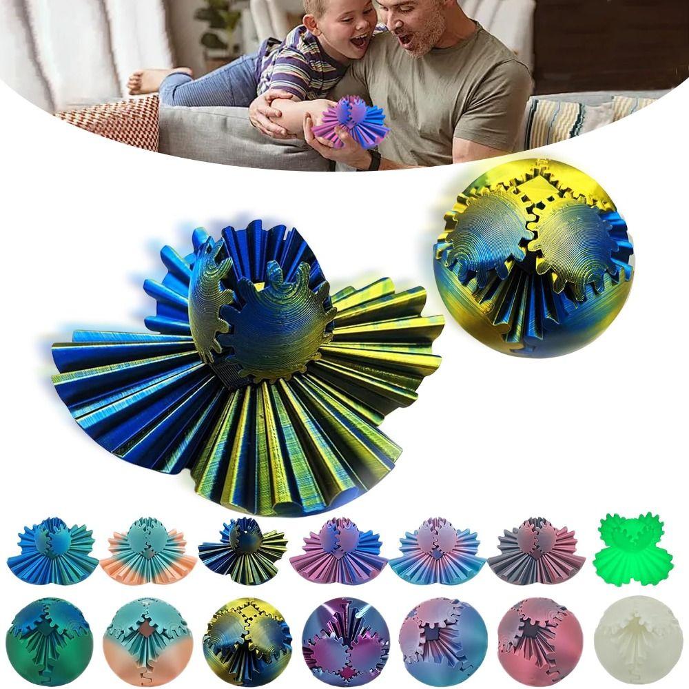 Gear Sphere 3D Printed Gear Ball Anxiety Relaxing Stress Ball New Spin Ball  for Adults