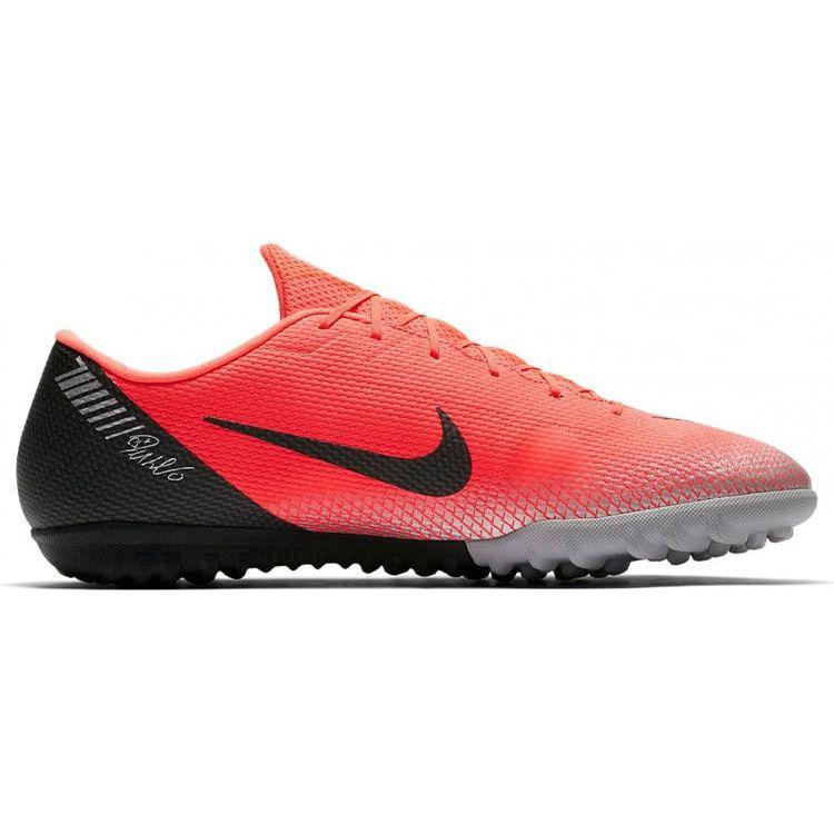 Nike Футбольные бутсы Mercurial Vapor 12 Academy CR7 с круглым носком на шнуровке для искусственного покрытия Мужские кроссовки Красный Черный AJ3732-600