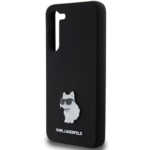 Karl Lagerfeld Klhcs24Msmhcnpk S24+ S926 Czarny/Black Hardcase Silicone Choupette Metal Pin