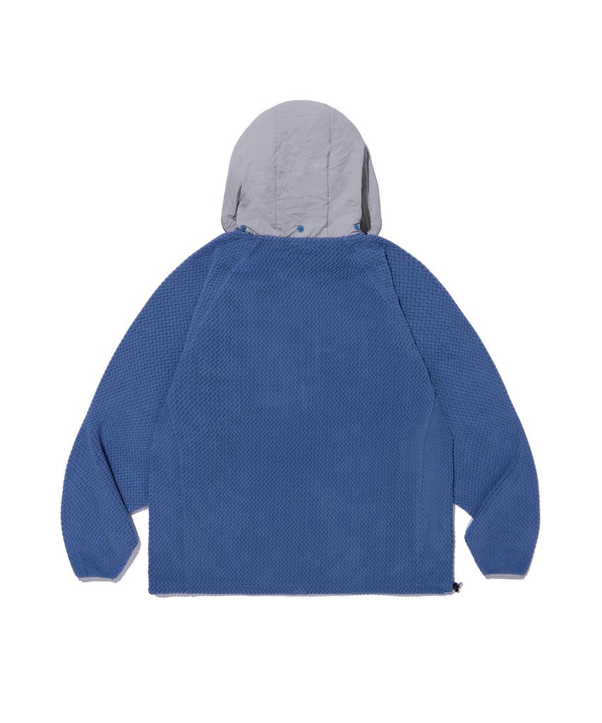 MADDEN Funny Zigzag Hidden Hooded Jacket Blue