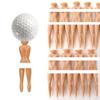 20 Nude Pcs Lady Golf Tees Model Ball Nails Auxiliary Tool Plastic Material