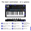 Arturia MiniLab 3 mit 25 8 Schwarz - - Universal-MIDI-Controller für Musikproduktion, All-in-One-Softwarepaket - Tasten, Multicolor-Pads -