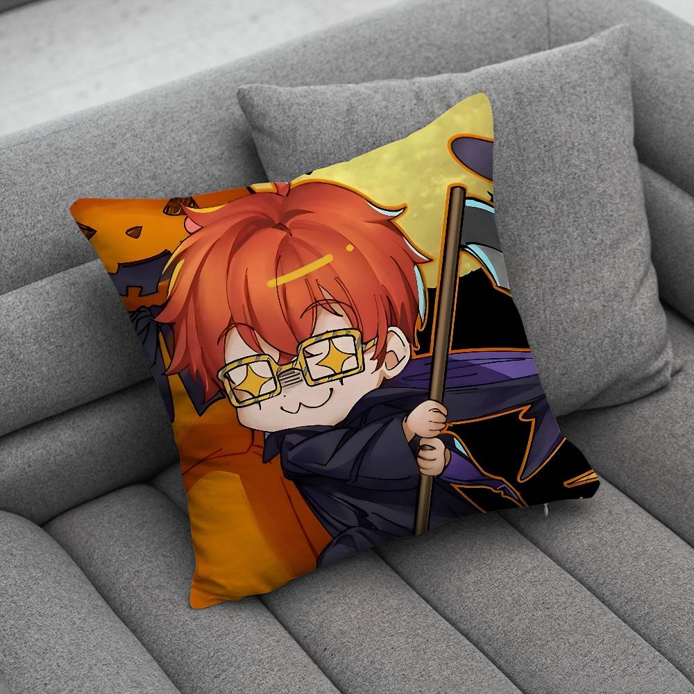 Аниме Mystic Messenger Игра 707 Наволочка Наволочка против пылевых клещей Невидимая молния шелковистый короткий плюш Чехол для подушки дивана