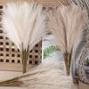 10Pcs Faux Pampas Grass Decor Flower Arrangement Art Vase Filler Artificial Pompous Grass Wedding Party Scene Arrangement Boho Style Home Decoration