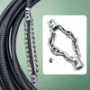 Flex-Shaft Sewer Descaling Chain Push-Type Rotary Cable Sewer Dredge Spring Drain Clog Remover PVC Pipe Maintenance Tool