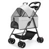 Lightweight Foldable Pet Stroller for Small & Medium Dogs and Cats - Detachable for Outdoor Walks