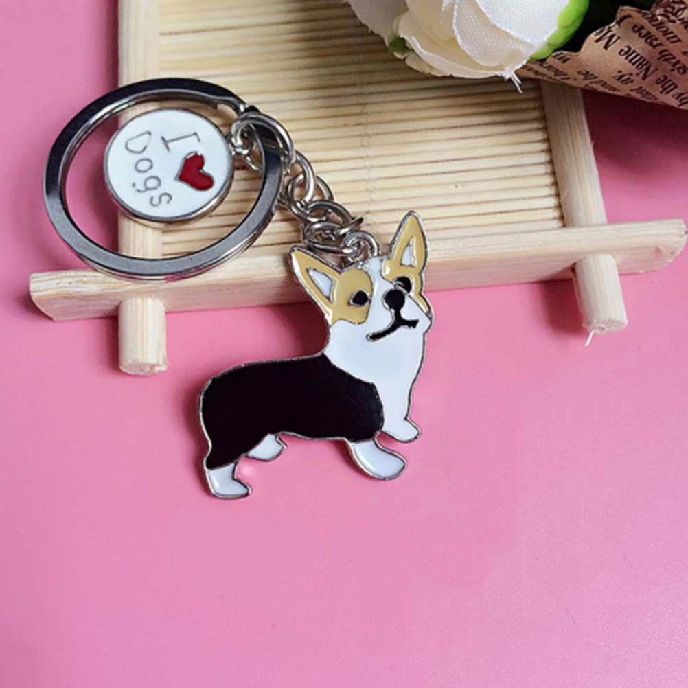 Парные брелоки Мультяшный держатель для ключей от машины Брелок для ключей с собакой Подвеска для сумки Брелок для ключей Корги
