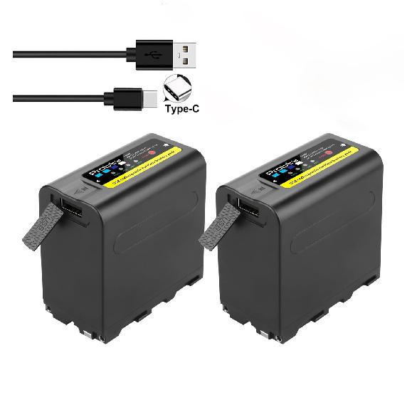 Probty 10800mAh NP-F980 NP-F970 NPF960 NP F970 Battery with USB Charge Output For Sony PLM-100 CCD-TRV35 MVC-FD91 MC1500C
