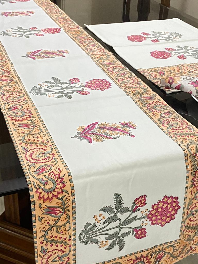 Blockprint Cotton Table Runner