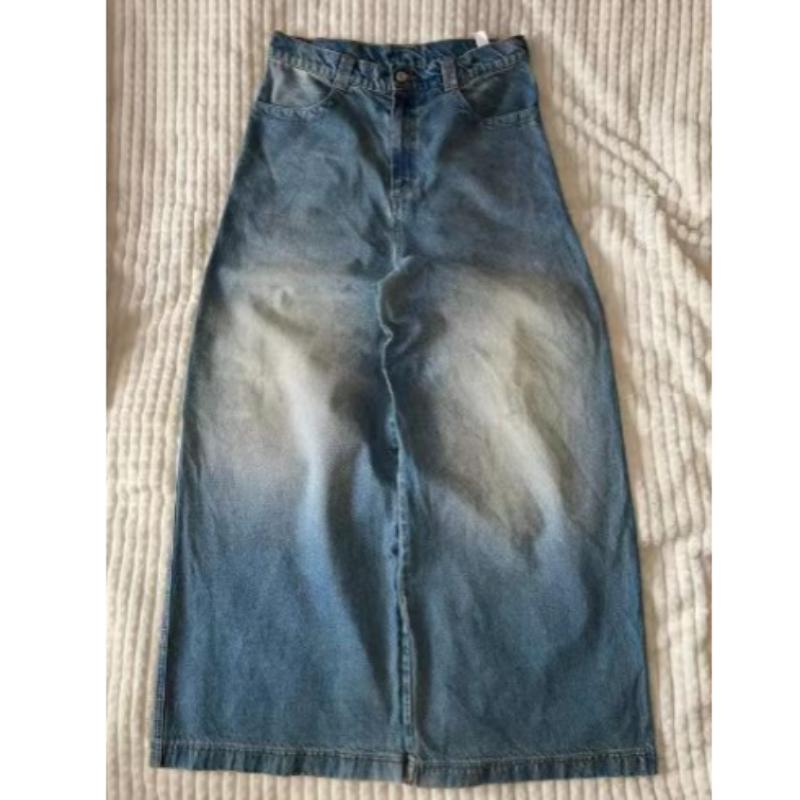 Американские джинсы Harajuku Vintage Print Y2K мужские выстиранные серые прямые брюки уличные готические свободные брюки унисекс Tide