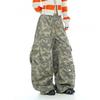 Womens High-Waisted Wide-Leg Cargo Pants Street Dance Hip Hop Kpop Jazz Outfits Fall Comfortable Loose Fit