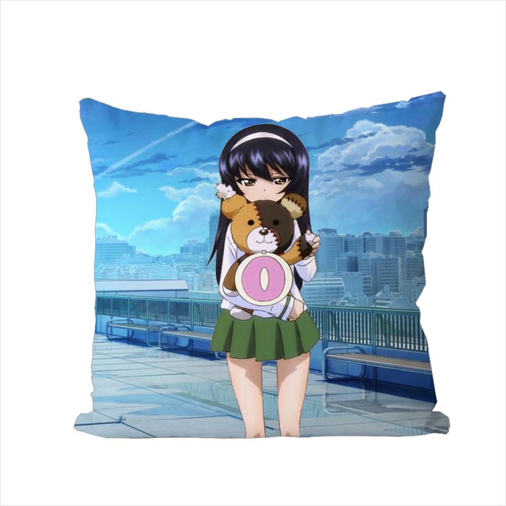 GGIRLS Und PANZER Наволочка Для Автомобиля Дивана Декоративная Домашняя Двусторонняя Печать Плюшевая Квадратная Декоративная Подушка Чехол