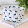 Desktop Cotton And Linen Handle Collapsible Storage Box Cartoon Pictures Storage Basket