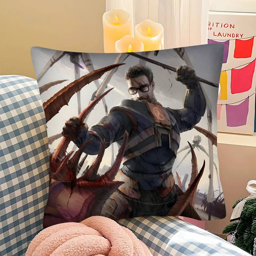 ПК Горячая игра HHalf Life Аниме Наволочка Модная Квадратная Наволочка Спальня Диван Комната Ins Декор Отдых