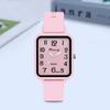 Women Watch Student Square Digital Quartz Fashion Simple Silicone Strap Casual Girl Watch Minimalist Female Clock