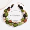 Artistic Vintage Inspired Thick Beaded Collar Necklace Featuring Mixed Charm And Adjustable Closure Design Jewelry