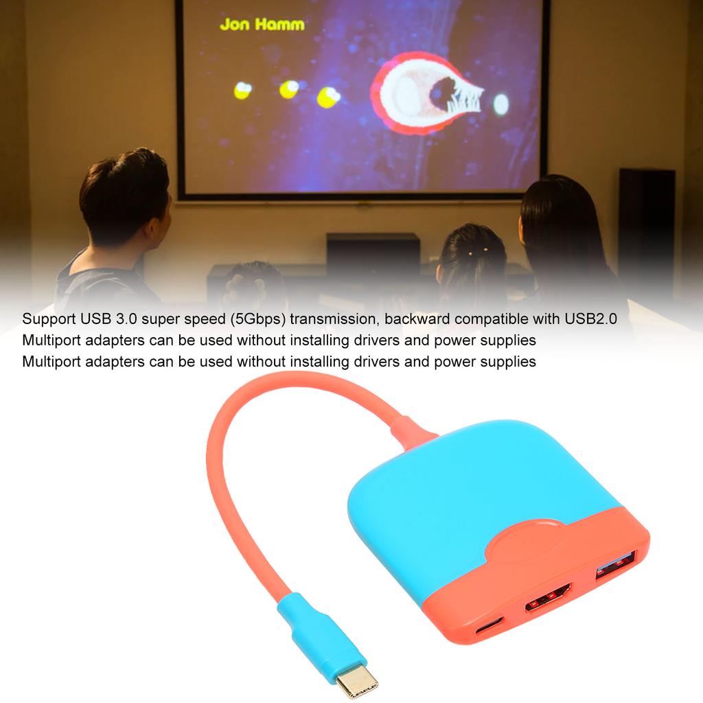 3-в-1 USB C на HD Multimedia Interface Адаптер USB C на USB C USB3.0 Многопортовый Адаптер Совместимый для Устройств Type C