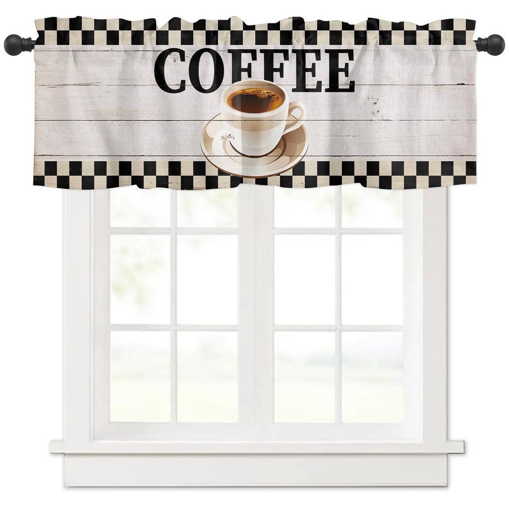 Кофейный ретро-стиль кухонные шторы на окна украшение дома короткие шторы для гостиной спальни маленькие шторы Cortinas