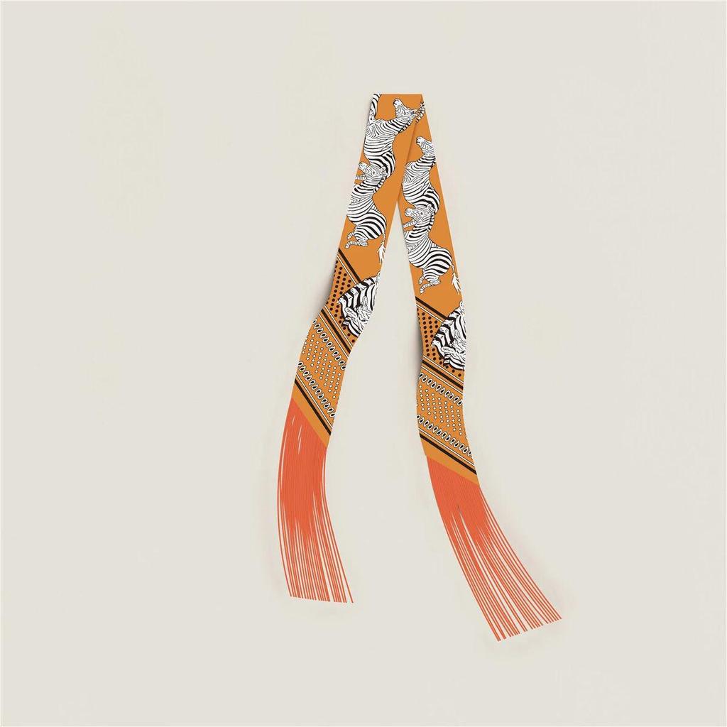 Женский твиловый шелковый галстук-лента в корейском стиле: Универсальный аксессуар-шарф и сумка