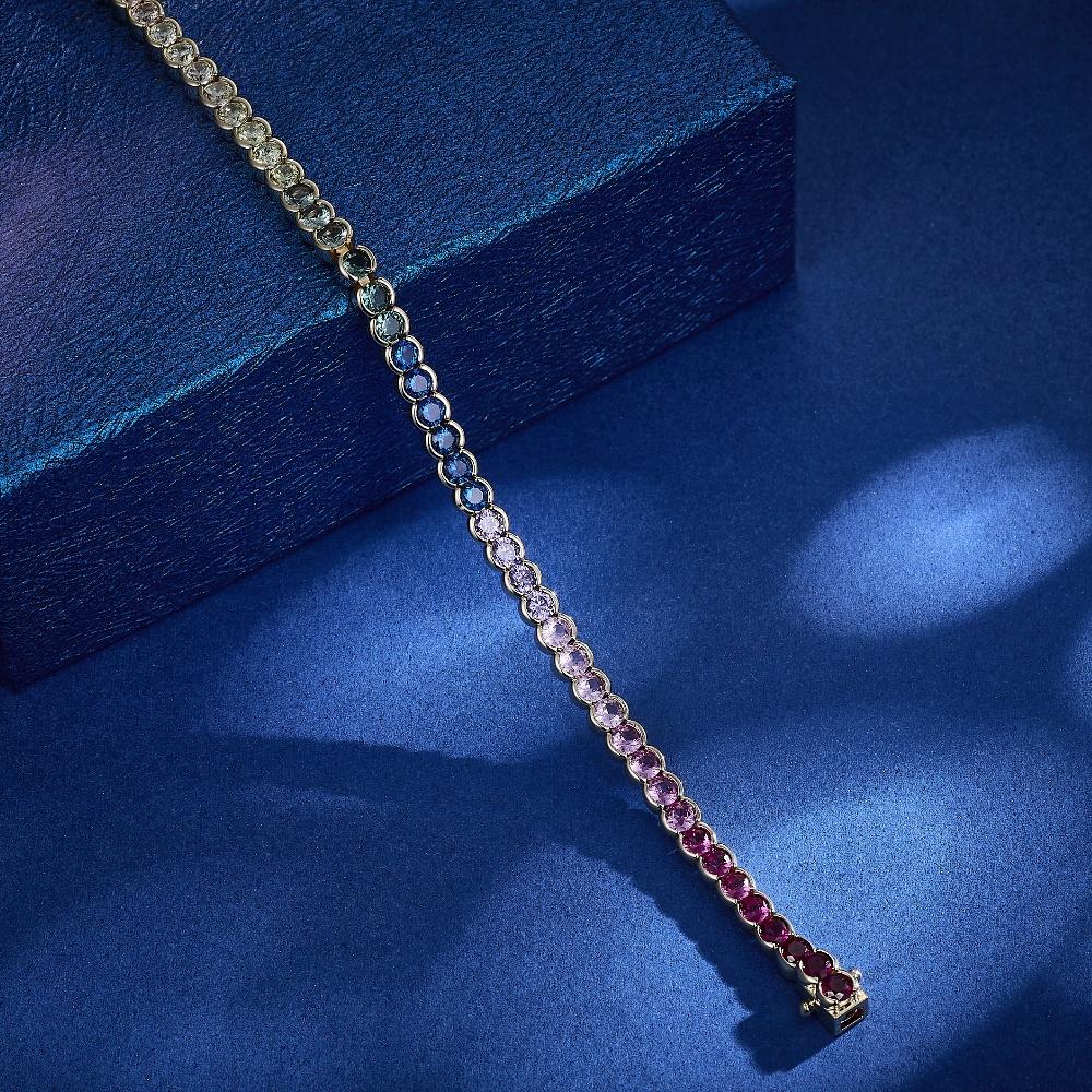 Изготовленные на заказ браслеты из меди и циркония CZ, высококачественные женские теннисные браслеты