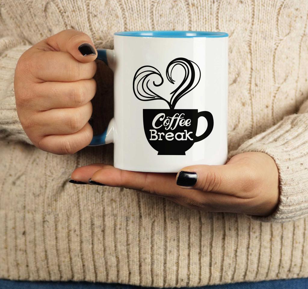 Inkdotpot Кофейная пауза 11 унций керамические кофейные кружки отлично подходят для коллег, начальников, подарков на кофе