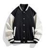 Spring and Autumn New Men's Korean Style Thin Baseball Collar Contrast Color Glossy Jacket Trendy Couple Versatile Jacket