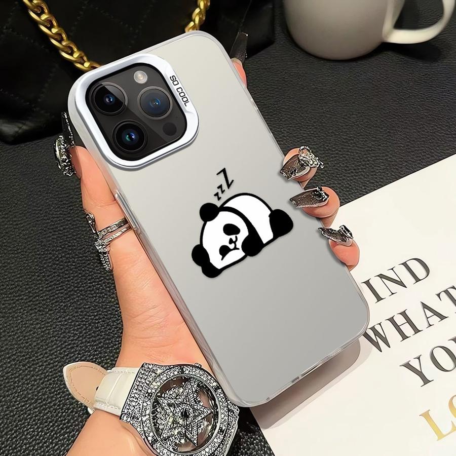 Мягкий чехол для телефона iPhone 14 15 16 Plus 11 12 13 Pro Max 16e Милый мультяшный панда