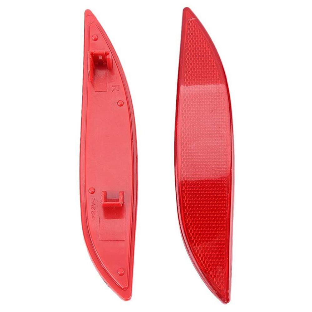 1 Pair Rear Bumper Reflector Light Lens For Renault Megane MK3 Fluence 2009-2016