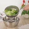 Stainless Steel Stainless Steel Colander Ergonomic Handle Draining Basket  Kitchen Use