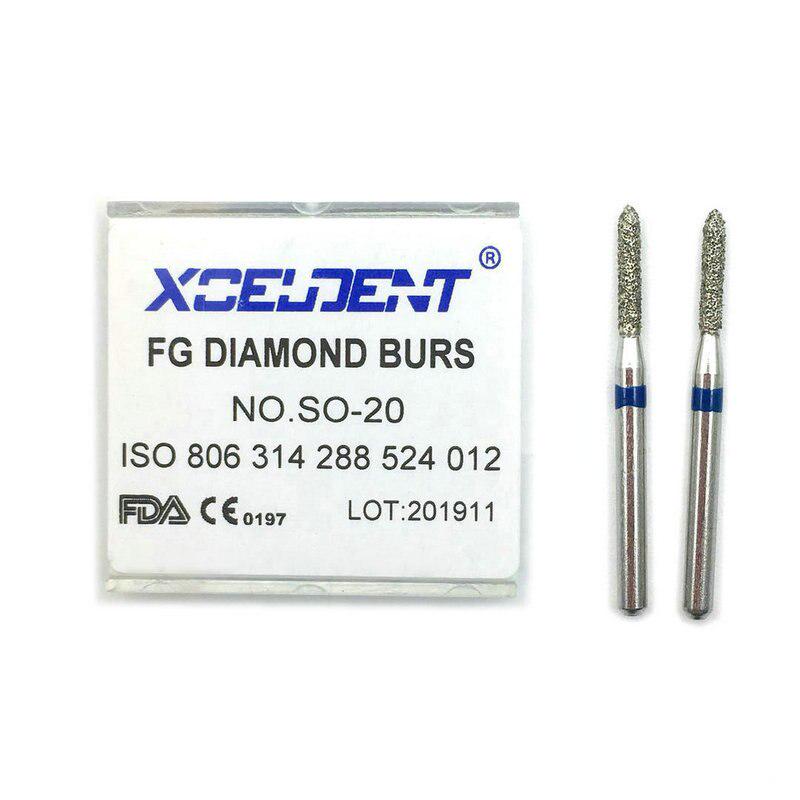 10 шт., стоматологические алмазные боры, стоматологические боры Dia-burs для высокоскоростных наконечников, средний инструмент для стоматолога SO-20 FG 1,6 м