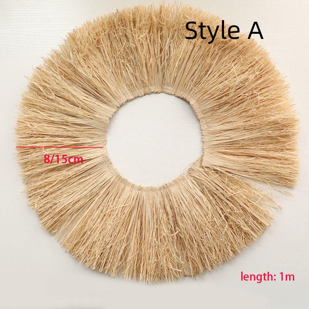 Durable Wedding Garland DIY Homestay Ornament Straw Tassels Lafite Grass Garland Jute Fringe Trim Background Wall Decoration