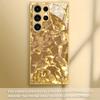 Позолоченный чехол для телефона Samsung Galaxy S26 S25 S24 S23 S22 Ultra Plus, изготовлен из закаленного стекла с золотым узором.