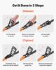 Ratchet Straps, 38.1 mm x 1.8 m, Heavy Duty Tie Down Straps with Carabiners, 1100 kg Break Strength, Carry Bag, Tie Down Ratcheting for Moving,