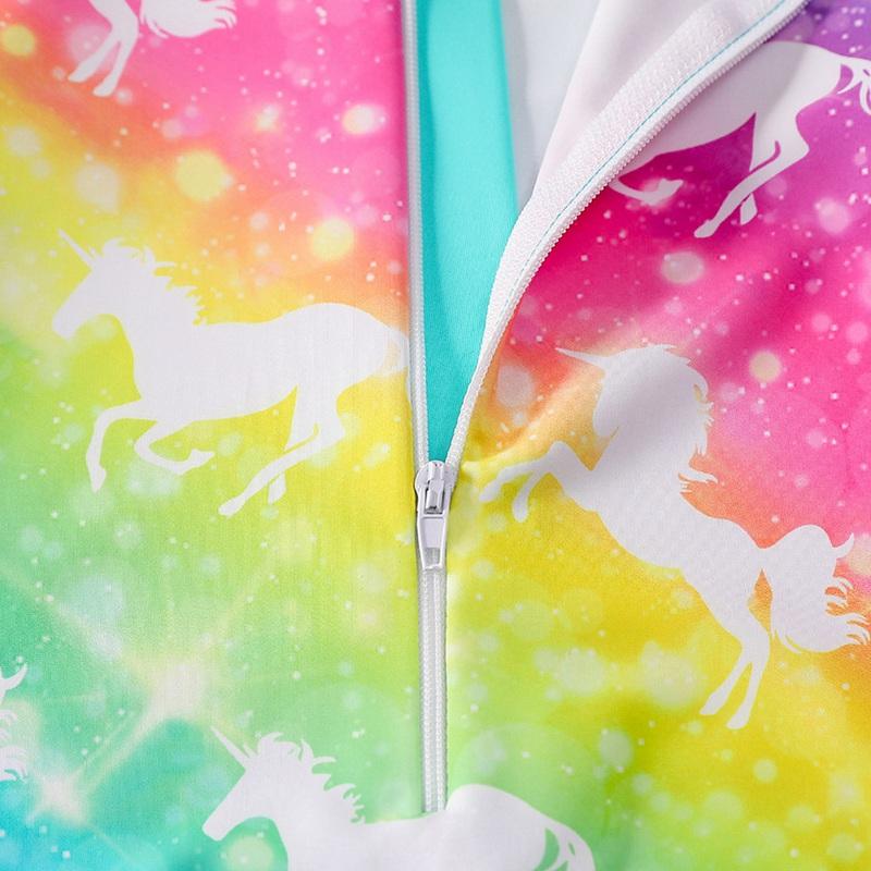 Детский цельный купальник с длинными рукавами для девочек, боди на молнии с милым мультяшным принтом, купальники, пляжная одежда