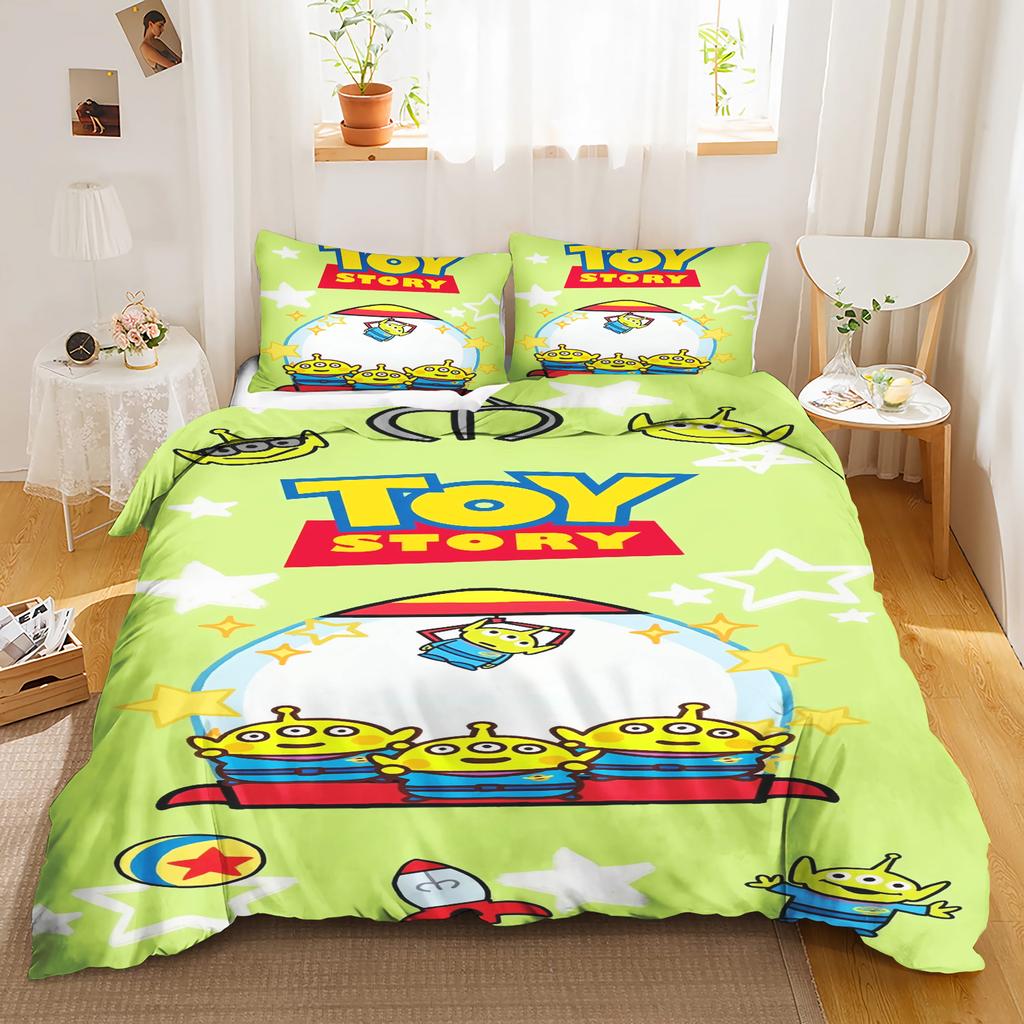 Toy Story 3-Piece 1 Quilt Cover One Piece Bedding Set Comforte Luxus Exquisite Birthday Gift 100% Polyester Home Decor