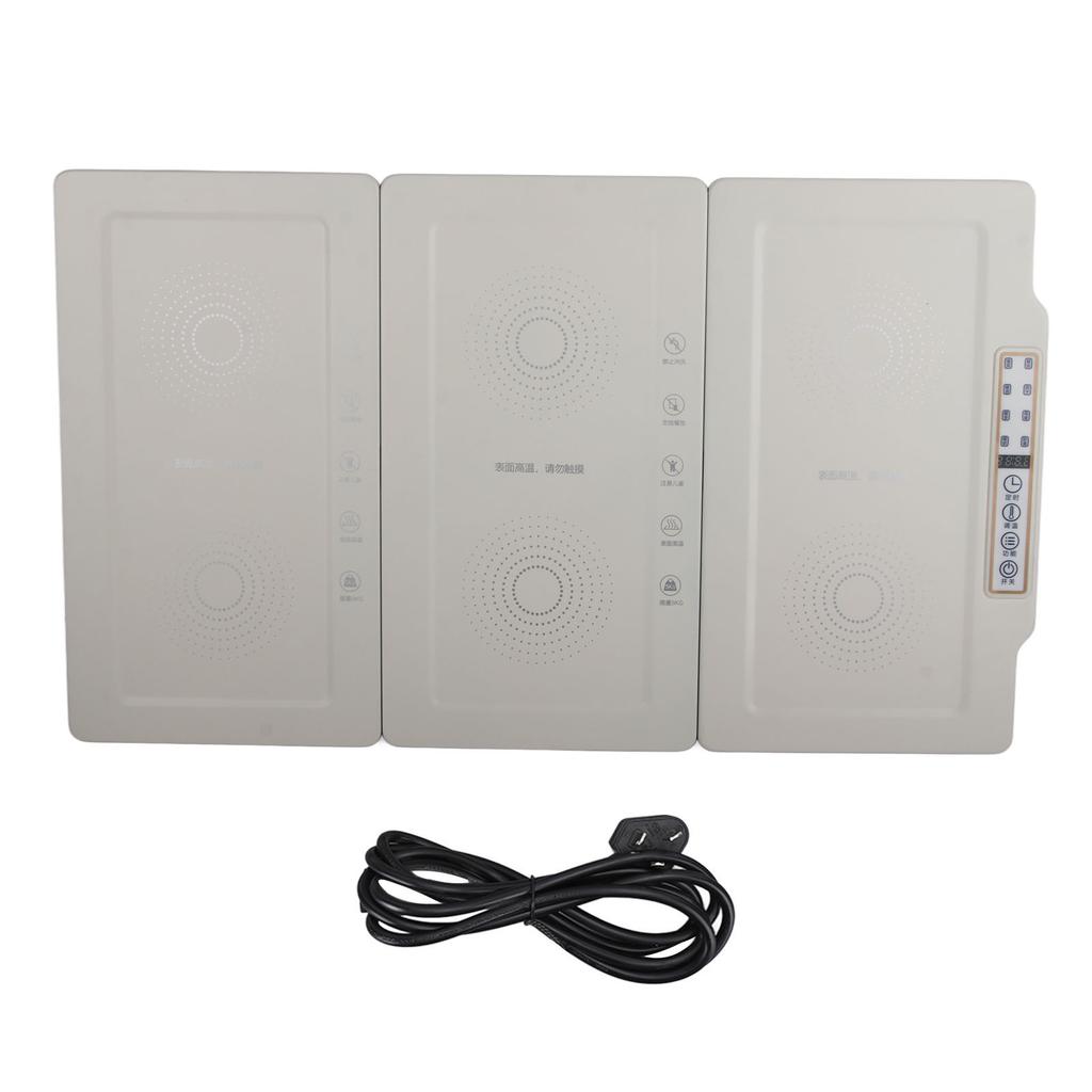 Food Warmer Tray Electric Warming 3 Trays Connect Foldable Detachable Multifunctional for Home