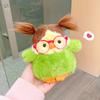 Funny Bird Plush Toy Cute Fat Parrot Sparrow with Glasses & Hair Mini Palm-sized Stuffed