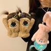 Funny Pigtails Plush Gloves Female Winter Cute Student Neck All-inclusive Finger Plush Warm Riding Cold