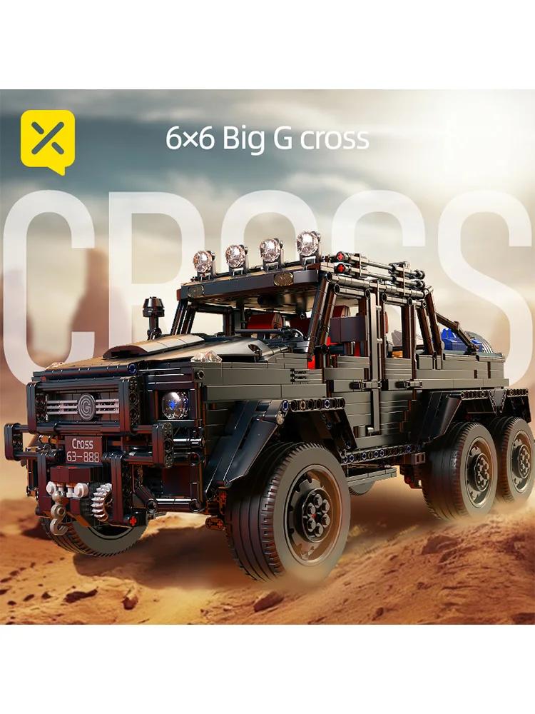 ToylinX Внедорожник Черные Наборы 1/8 Масштаб Пикап Автомобиль Челлендж Строительные Блоки Подарок для Технических Энтузиастов Взрослых