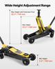 Floor Jack, 3 Ton Capacity, Aluminum & Steel Racing Floor Jack with Dual Pistons Quick Lift Pump & Extension Post, Hydraulic Trolley Car Lift for