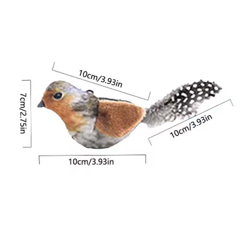 Новая Имитация Птицы Кошачья Игрушка Интерактивные Игрушки для Кошек Машущая Живая Птица Чирикает Твит Игрушки для Упражнений