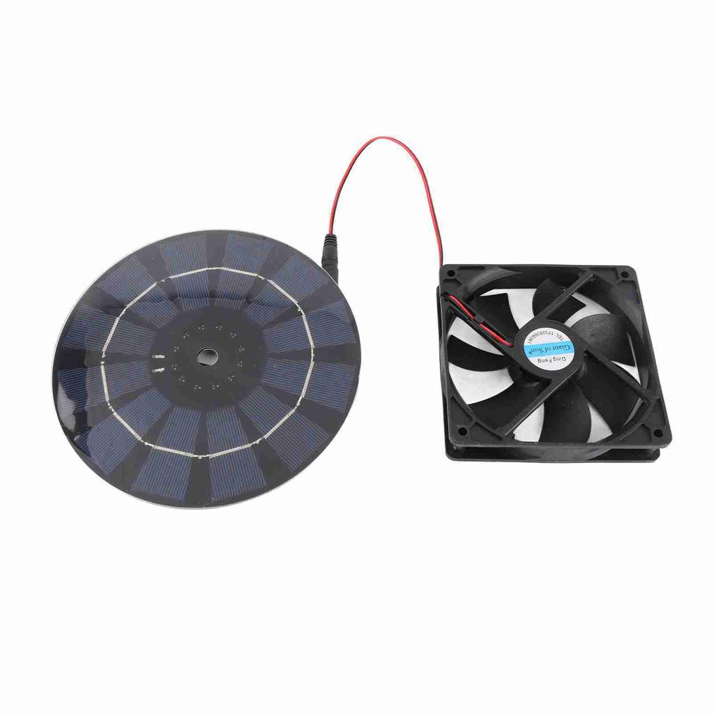 3W Solar Panel Fan Low Noise Energy Saving Solar Mini Exhaust Fan for Chicken Coop Greenhouse